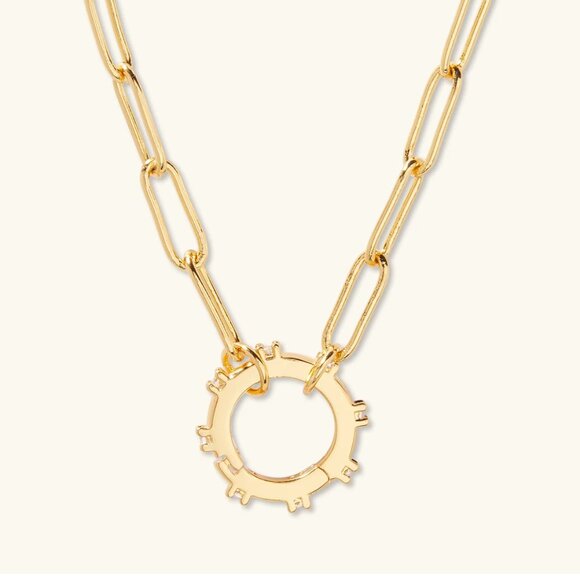 Gold Chain Pendant Necklace Gemstone Pendant Blue Chalcedony BEAUTIFUL Necklace - Picture 11 of 12